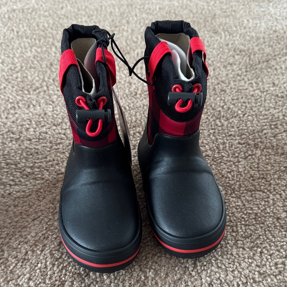 Cat & Jack Black and Red Kids Boots